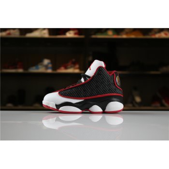 Kid's Air Jordan 13 Black True Red-White Shoes